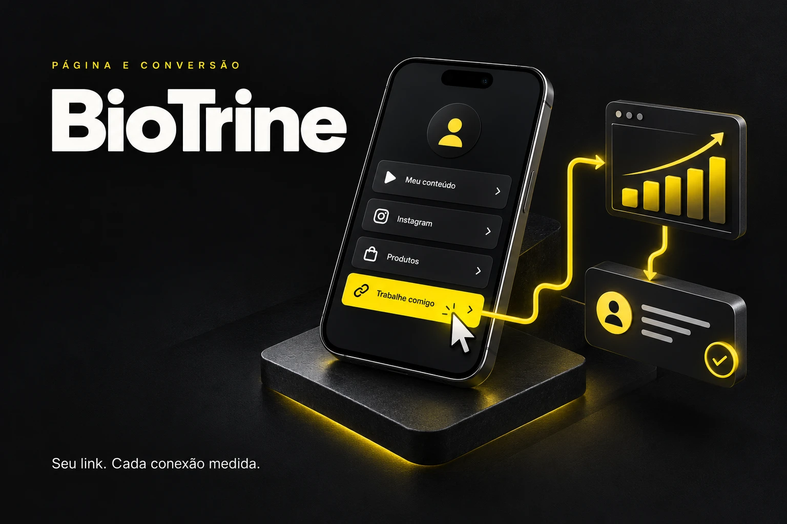Capa de Biotrine · link que rastreia tudo