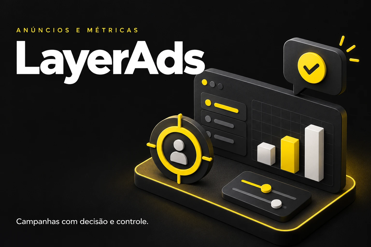 Capa de LayerAds · gestor de tráfego no WhatsApp